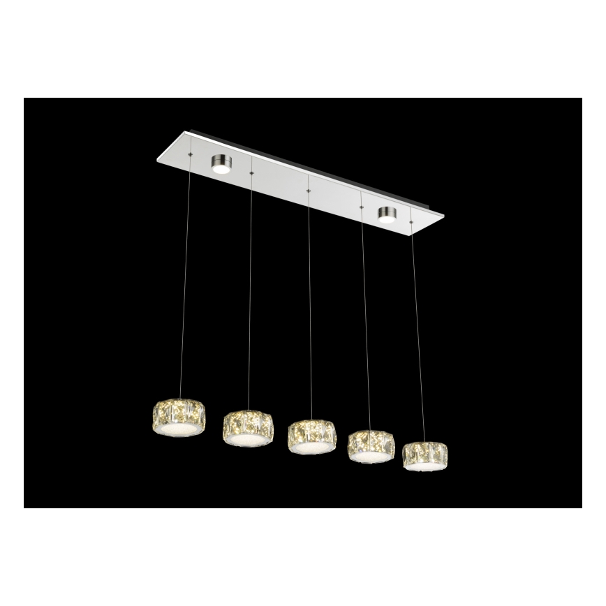 Globo - LED Hanglamp aan een koord LED/52W/230V 4000K glanzend chroom/doorzichtig