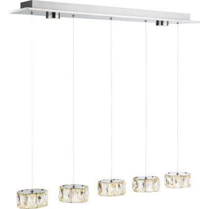 Globo - LED Hanglamp aan een koord LED/52W/230V 4000K glanzend chroom/doorzichtig