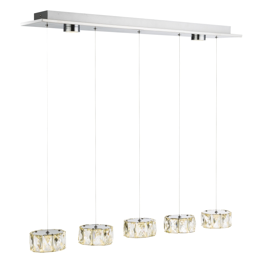 Globo - LED Hanglamp aan een koord LED/52W/230V 4000K glanzend chroom/doorzichtig