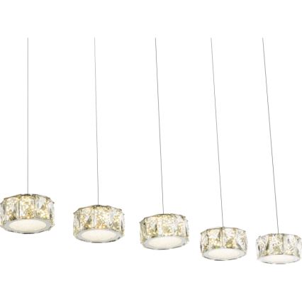 Globo - LED Hanglamp aan een koord LED/52W/230V 4000K glanzend chroom/doorzichtig