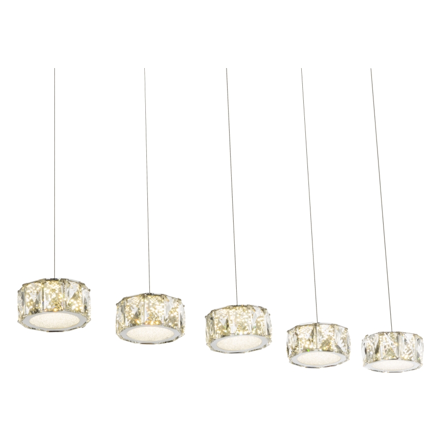 Globo - LED Hanglamp aan een koord LED/52W/230V 4000K glanzend chroom/doorzichtig