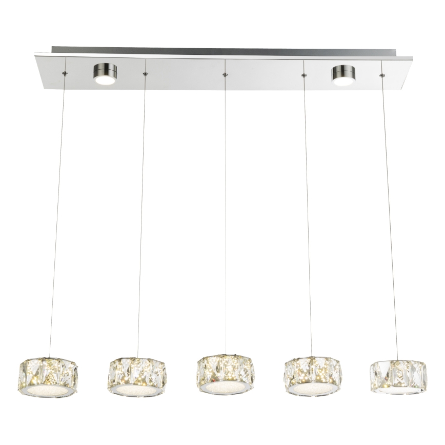 Globo - LED Hanglamp aan een koord LED/52W/230V 4000K glanzend chroom/doorzichtig