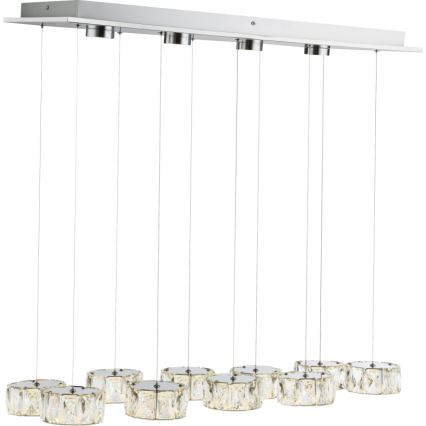 Globo - LED Hanglamp aan een koord LED/92W/230V 4000K glanzend chroom/doorzichtig