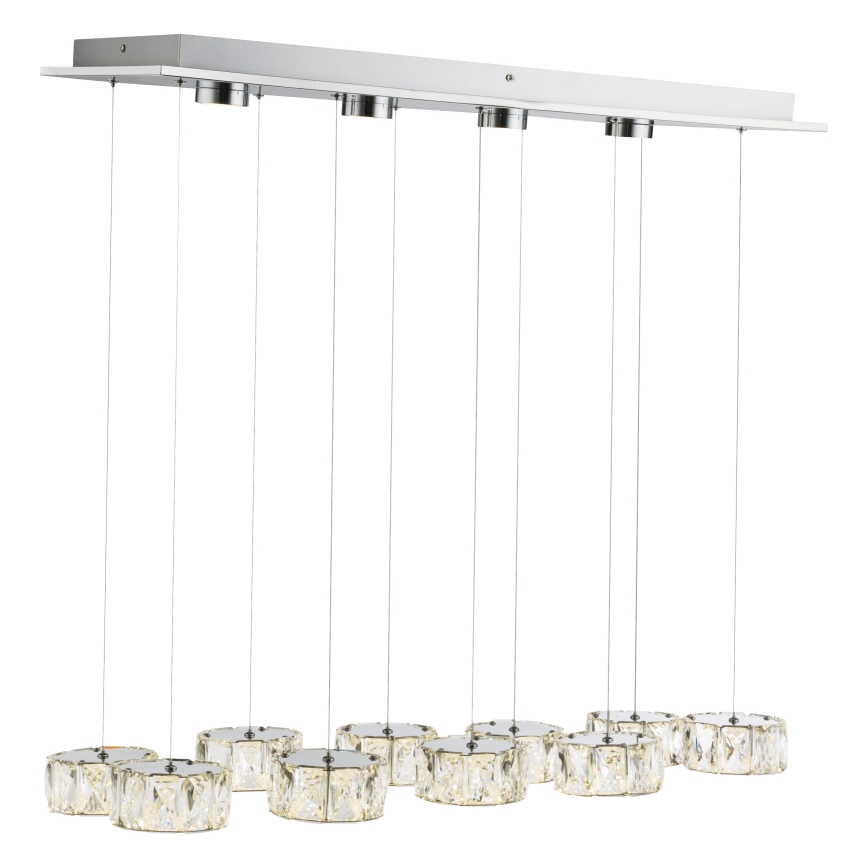 Globo - LED Hanglamp aan een koord LED/92W/230V 4000K glanzend chroom/doorzichtig
