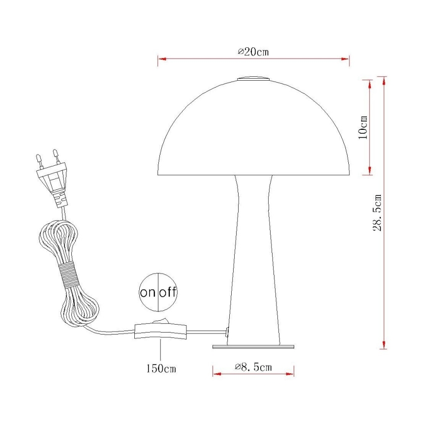 Globo - Lampe de table 1xE14/25W/230V blanche