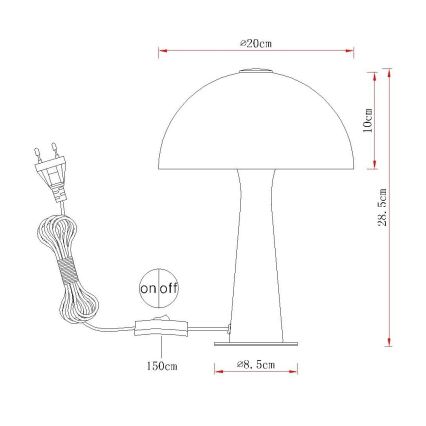 Globo - Lampe de table 1xE14/25W/230V noire