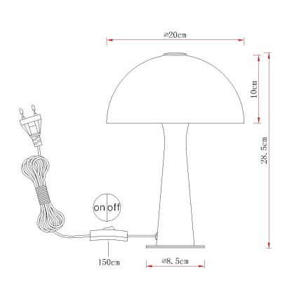 Globo - Lampe de table 1xE14/25W/230V beige