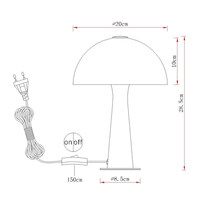 Globo - Tafellamp 1xE14/25W/230V beige
