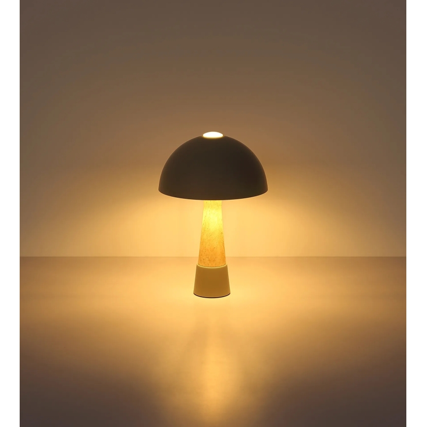 Globo - Lampe de table 1xE27ILLU/40W/230V grise
