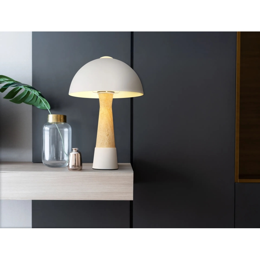 Globo - Lampe de table 1xE27ILLU/40W/230V crème