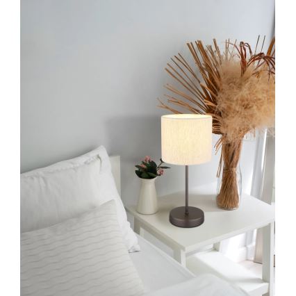 Globo - Lampe de table 1xE27/25W/230V noir/beige
