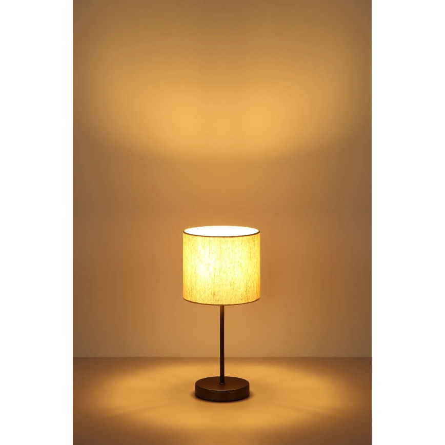 Globo - Lampe de table 1xE27/25W/230V noir/beige