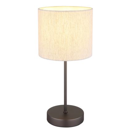 Globo - Lampe de table 1xE27/25W/230V noir/beige