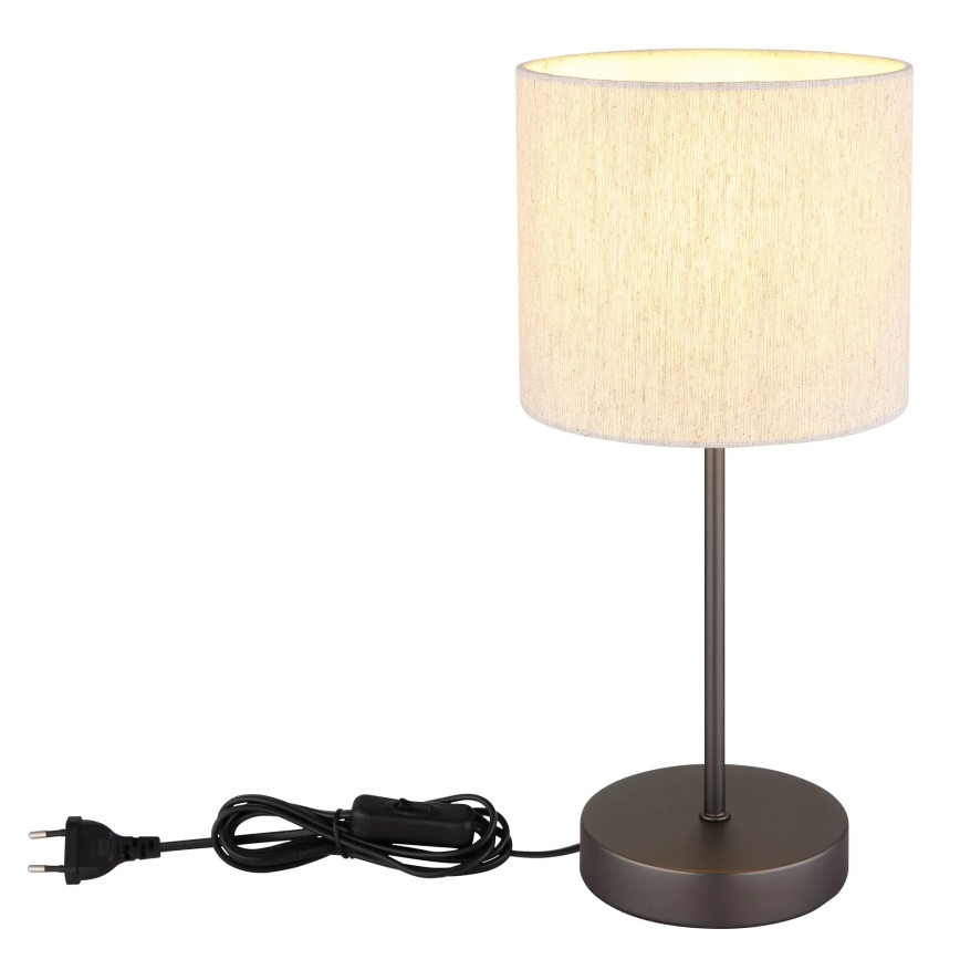 Globo - Lampe de table 1xE27/25W/230V noir/beige