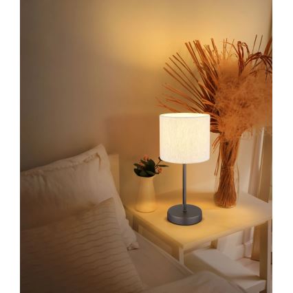 Globo - Tafellamp 1xE27/25W/230V zwart/beige