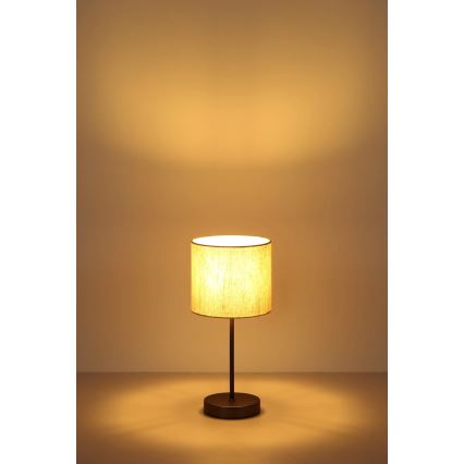 Globo - Tafellamp 1xE27/25W/230V zwart/beige