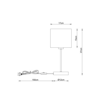 Globo - Tafellamp 1xE27/25W/230V zwart/beige