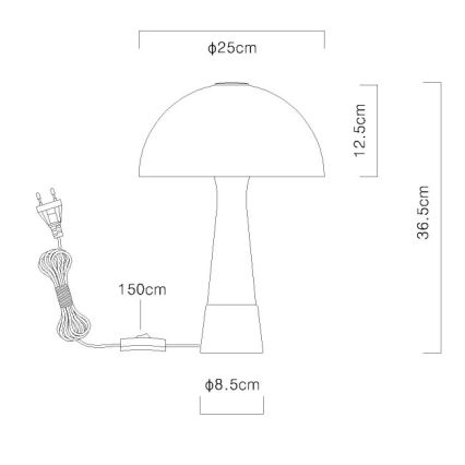 Globo - Lampe de table 1xE27ILLU/40W/230V verte