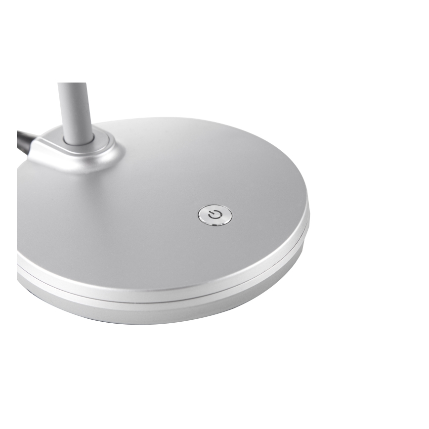 Globo - Lampe de bureau tactile flexible à intensité variable LED/4,6W/230V argentée