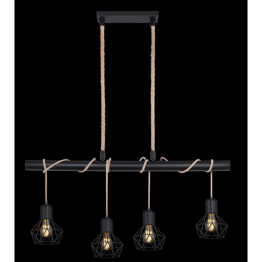 Globo 54017-4H - Hanglamp aan koord PRISKA 4xE27/60W/230V