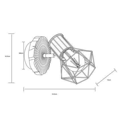 Globo - Wandspot 1xE27/60W/230V