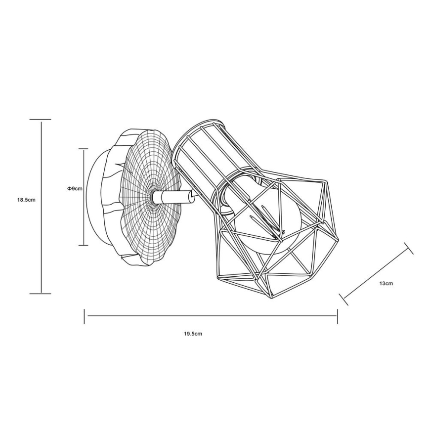 Globo - Wandspot 1xE27/60W/230V