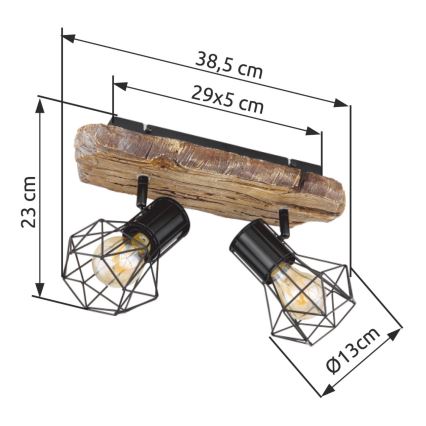 Globo - Spot 2xE27/60W/230V