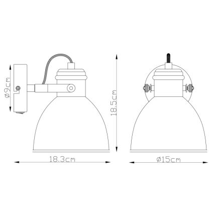 Globo - Wandspot 1xE27/40W/230V