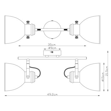 Globo - Spot 2xE27/40W/230V