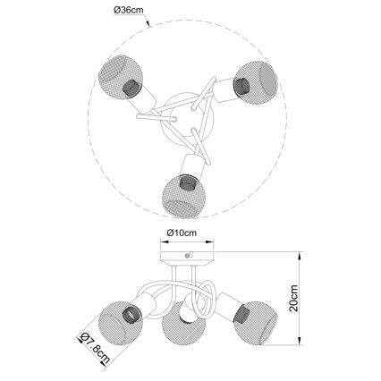Globo - Plafondlamp 3xE14/40W/230V