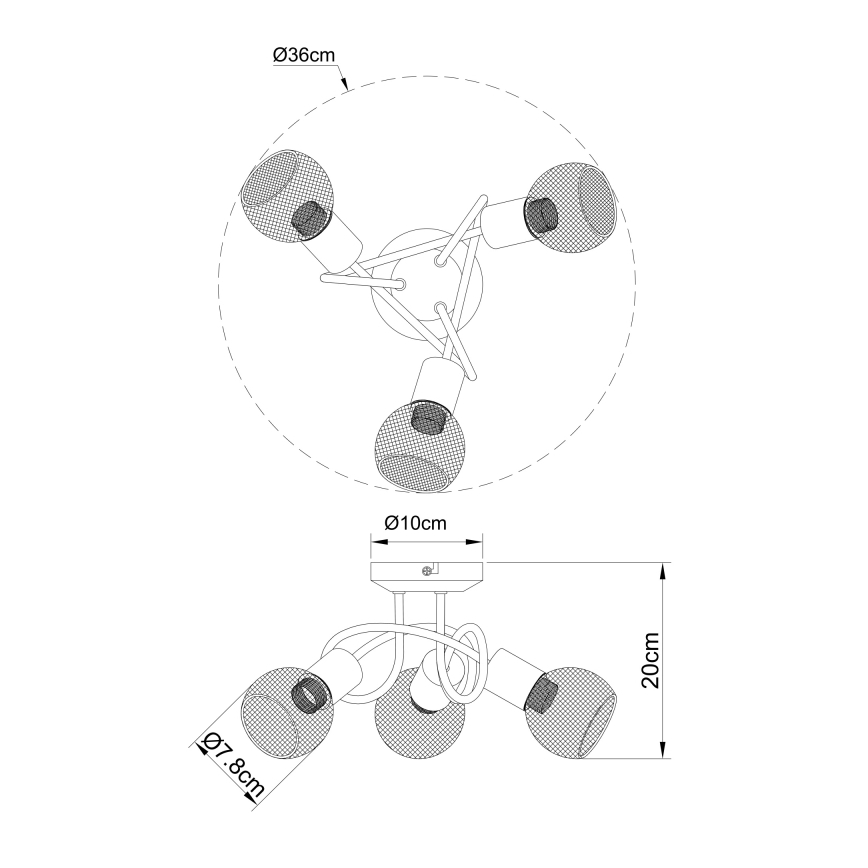 Globo - Plafonnier 3xE14/40W/230V