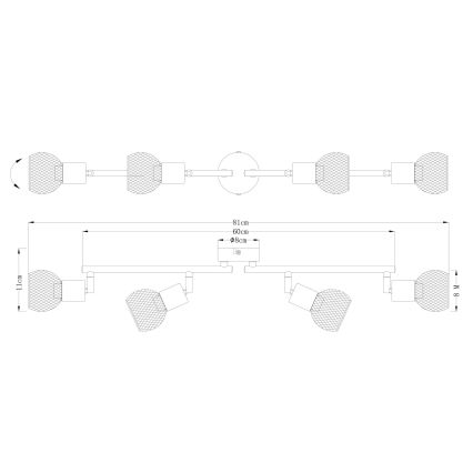 Globo - Spot 4x E14 / 40W / 230V