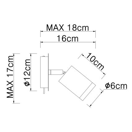 Globo - Wandspot 1xE27/60W/230V