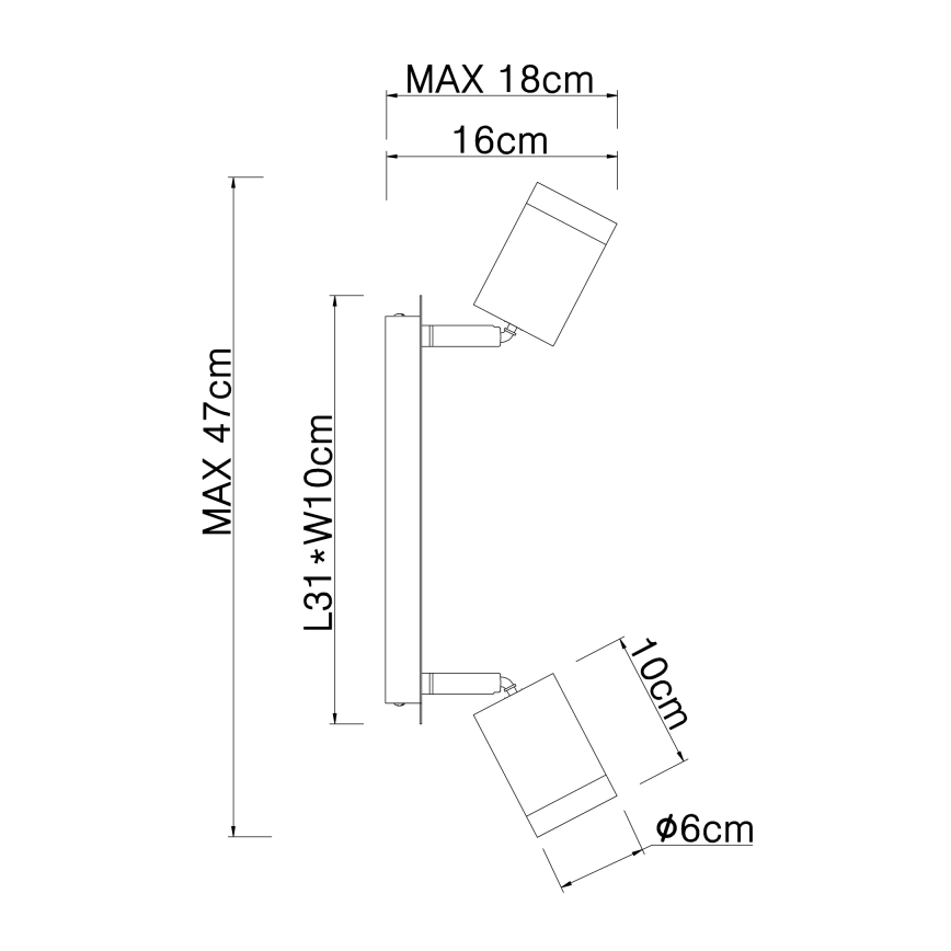 Globo - Inbouwspot 2xE27/60W/230V