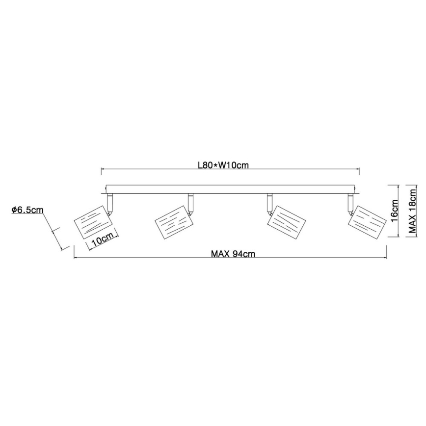 Globo - Spot 4xE27/60W/230V