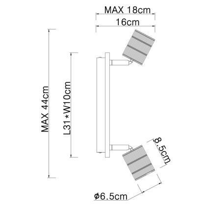 Globo - Spot 2xE27/60W/230V populier