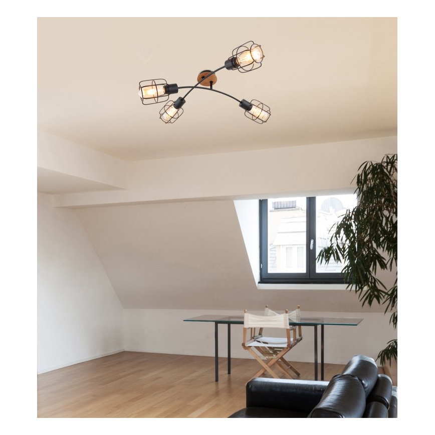 Globo - Plafondkroonluchter 4xE27/40W/230V