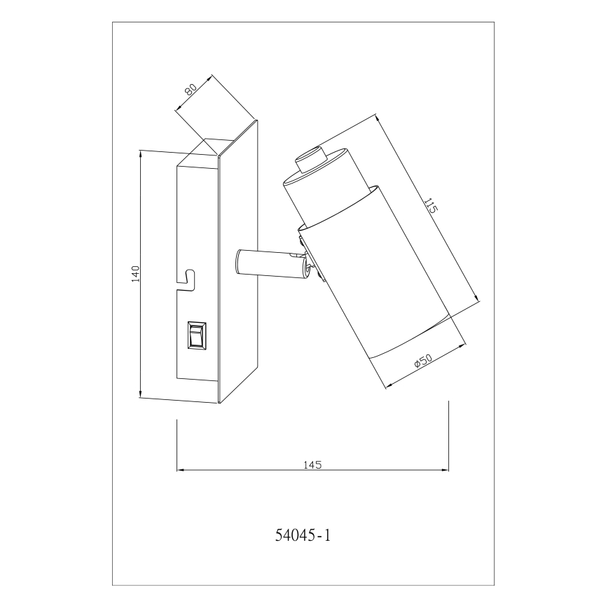 Globo - Spot mural 1xE27/40W/230V