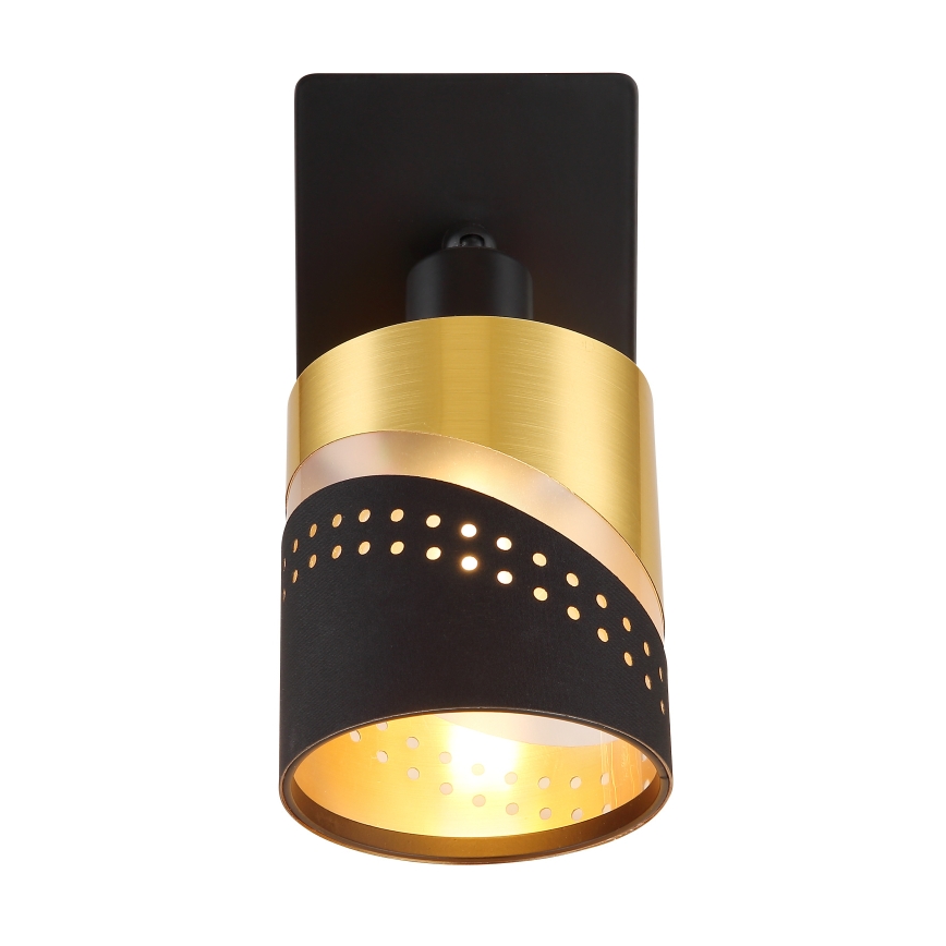 Globo - Wandspot 1xE14/25W/230V zwart/goud