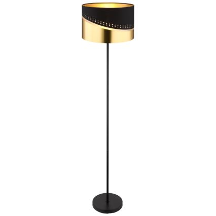 Globo - Staande Lamp 1xE27/60W/230V diameter 35 cm zwart/goud