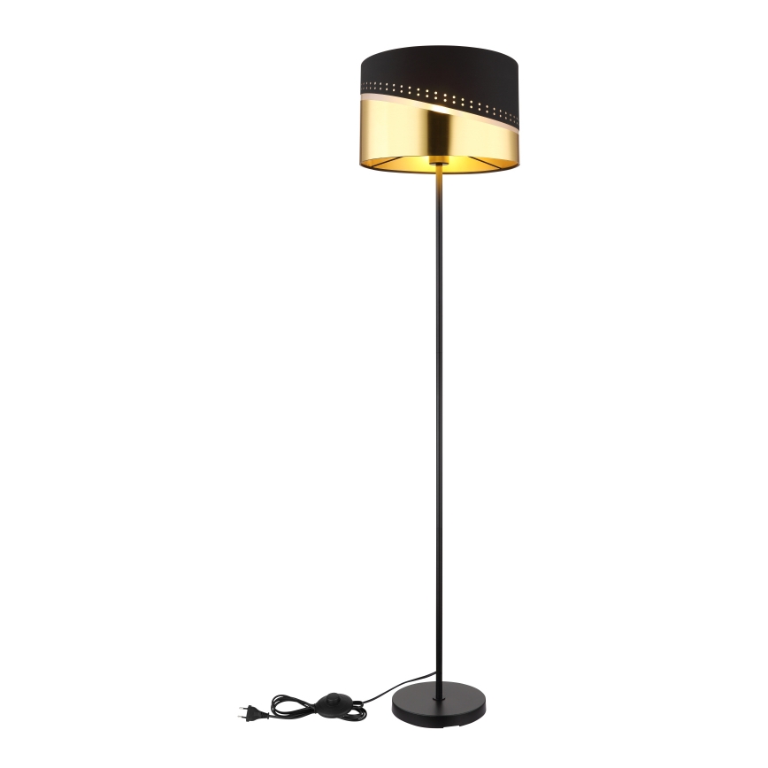 Globo - Staande Lamp 1xE27/60W/230V diameter 35 cm zwart/goud