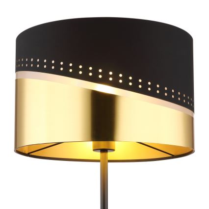 Globo - Staande Lamp 1xE27/60W/230V diameter 35 cm zwart/goud