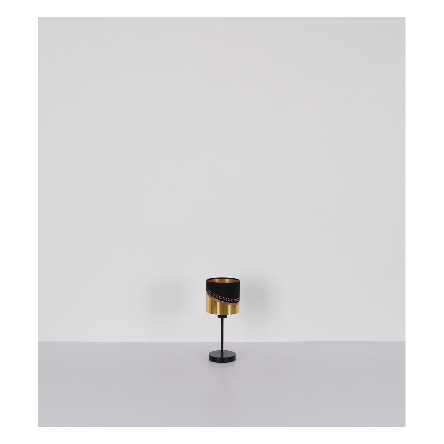 Globo - Lampe de table 1xE27/40W/230V d. 16 cm noir/doré