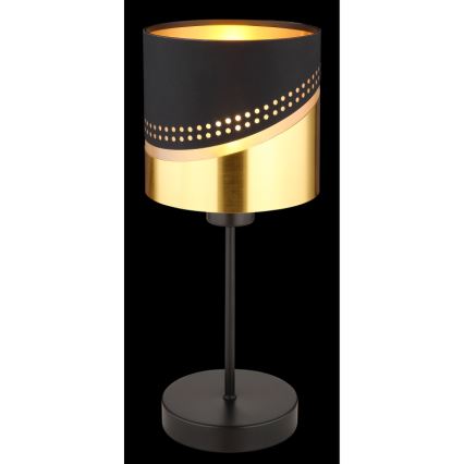 Globo - Lampe de table 1xE27/40W/230V d. 16 cm noir/doré