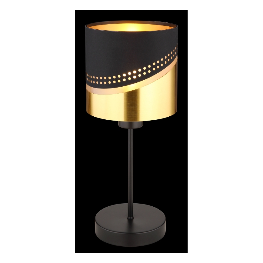 Globo - Lampe de table 1xE27/40W/230V d. 16 cm noir/doré