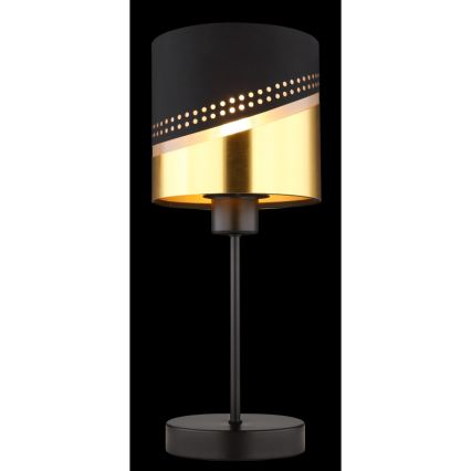 Globo - Lampe de table 1xE27/40W/230V d. 16 cm noir/doré