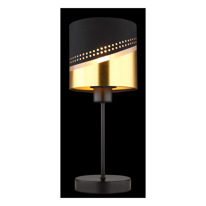 Globo - Lampe de table 1xE27/40W/230V d. 16 cm noir/doré