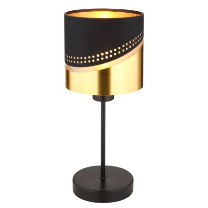 Globo - Lampe de table 1xE27/40W/230V d. 16 cm noir/doré