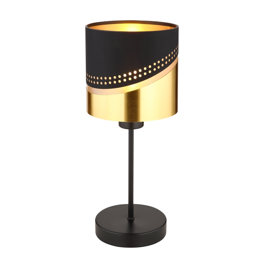 Globo - Lampe de table 1xE27/40W/230V d. 16 cm noir/doré