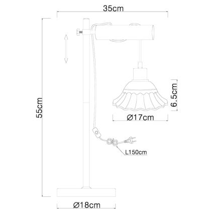 Globo - Lampe de table 1xE27/40W/230V